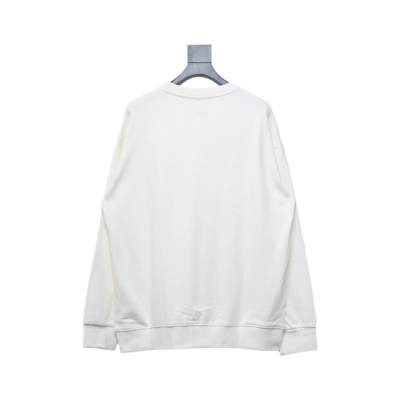 Loewe Hollowed-out Smiling Round-neck Hoodie White  02