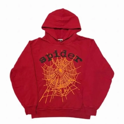 Sp5der Hoodie Red 01