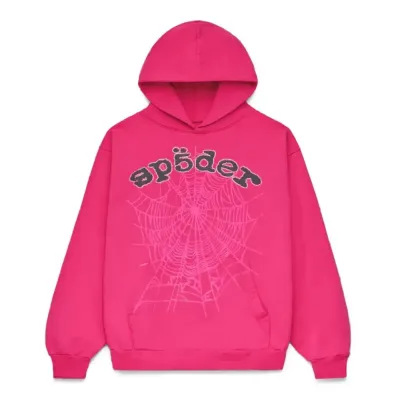 Sp5der Legacy Hoodie Pink and black 01