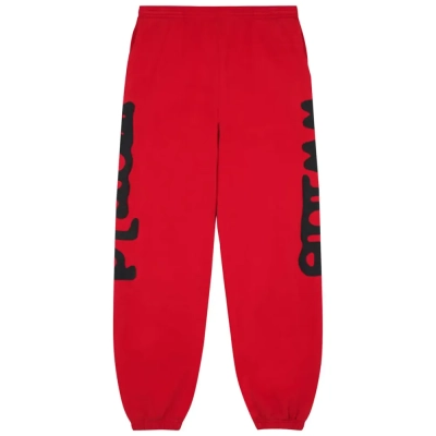 Sp5der Beluga Sweatpants 'RedBlack' 01