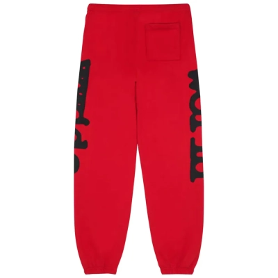 Sp5der Beluga Sweatpants 'RedBlack' 02