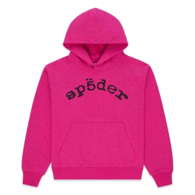 Sp5der VVS Hoodie Pink 01
