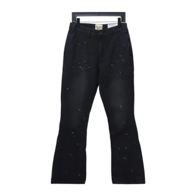 Gallery Dept Rhinestone-Studded Flared Black Jeans 01