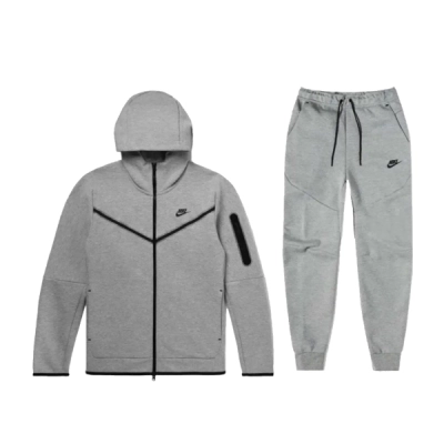Nike Sportswear Tech Fleece Full Zip Hoodie & Joggers Set Dark Gray 01