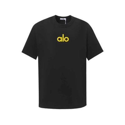 alo yoga T-shirt black ( yellow label) 02