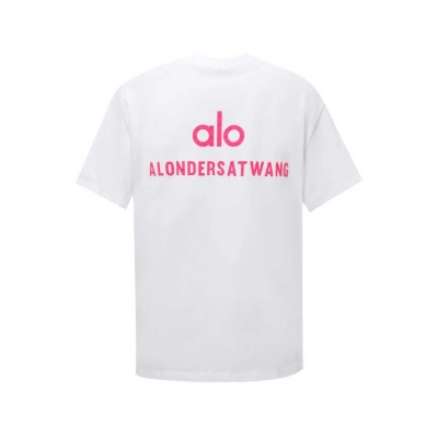 alo yoga T-shirt white ( pink label) 01