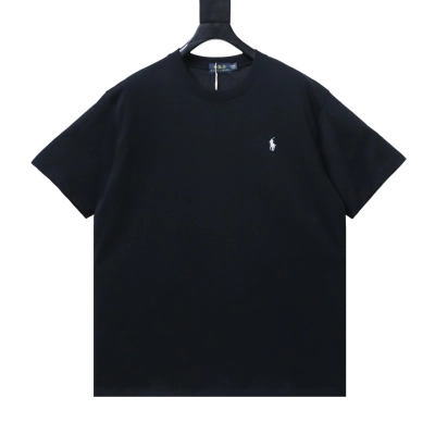 Polo Ralph Lauren 26ss Small Horse Logo Classic Embroidery Short Sleeve Shirt black 01