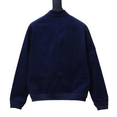 Polo Ralph Lauren Fall/Winter 2022 Solid-color Logo Embroidered Corduroy Jacket dark blue 02