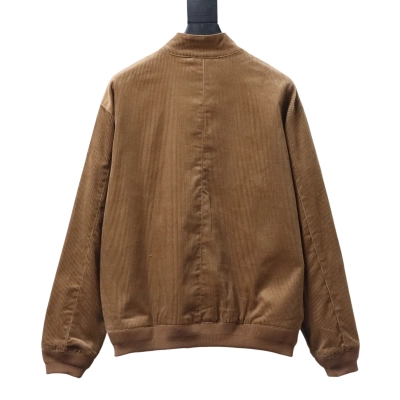 Polo Ralph Lauren Fall/Winter 2022 Solid-color Logo Embroidered Corduroy Jacket  brown 02