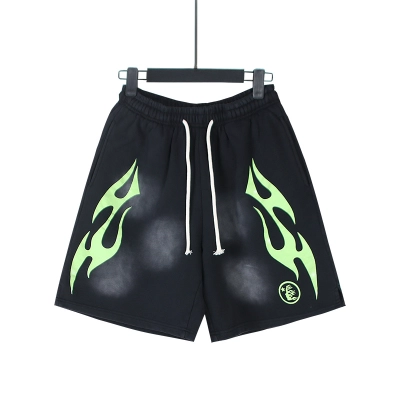 Hellstar Shorts  # 777 black&green 01