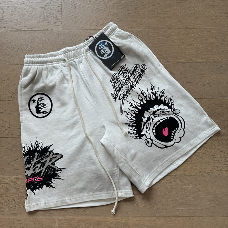 Hellstar Shorts  # 778 white