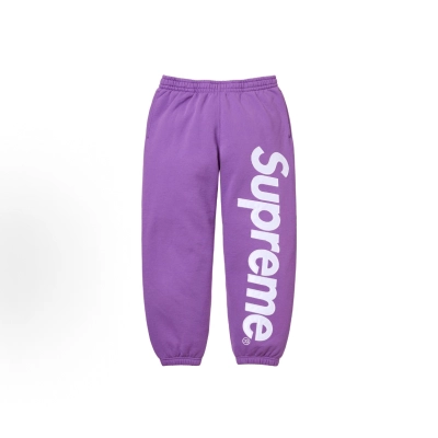 Supreme Satin Applique Sweatpant purple 01