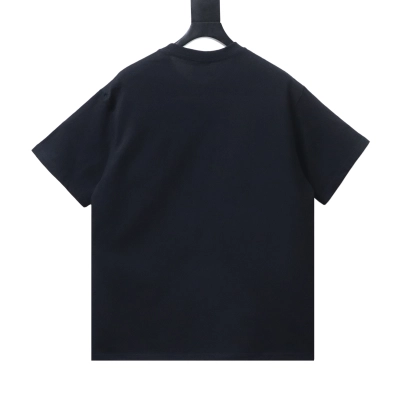 BAPE check-pattern ape head letter print short-sleeved T-shirt in black 02