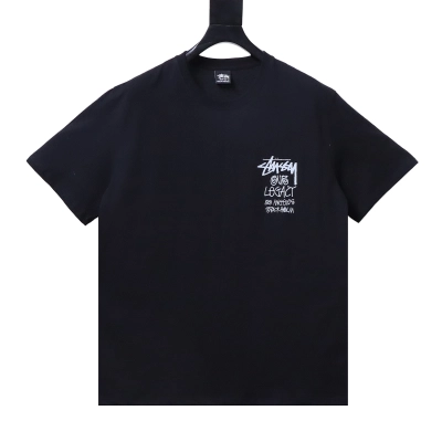 Stussy World Tour Collection Printed Short Sleeve Shirt Black 02