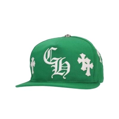 Chrome Hearts Cross Patch Baseball Hat Green 01