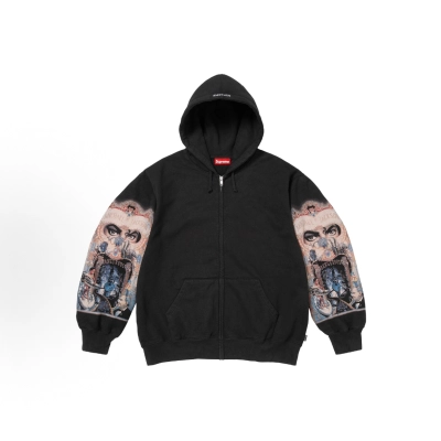 Supreme Michael Jackson Dangerous Zip Up Hooded Sweatshirt  black 01