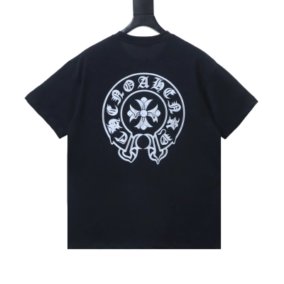 Chrome Hearts 26ss Horseshoe Logo Back Print Short Sleeve T-Shirt black 01