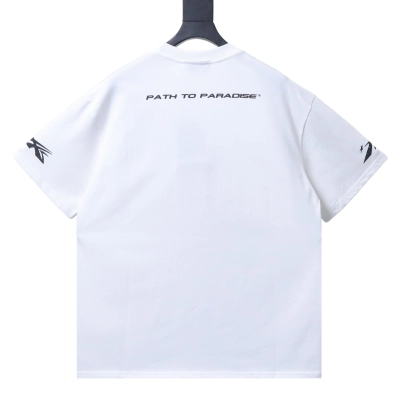 Hellstar  Style Face & Flame Graphic Short Sleeve Tee white 02
