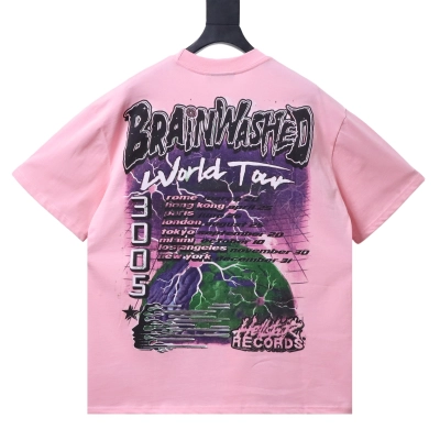 Hellstar Style Futurism Graffiti Short-Sleeve Tee pink 02