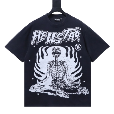 Hellstar  Style Skull Figure Print Short Sleeve Tee 01