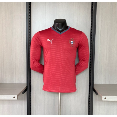 Player version long-sleeved 2026 Portugal home jersey 01