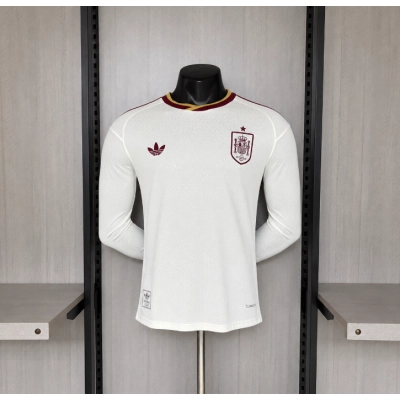 2026 Player Version Long Sleeve Spain Away Jersey 01