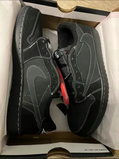 Travis Scott x Air Jordan 1 Low OG SP Black Phantom  DM7866-001（Top version） review 