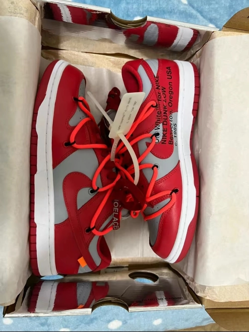 OFF White X Nike Dunk Low University Red CT0856-600 review 