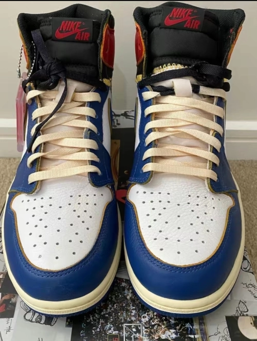 Air Jordan 1 Retro High Union Los Angeles Blue Toe BV1300-146 review 
