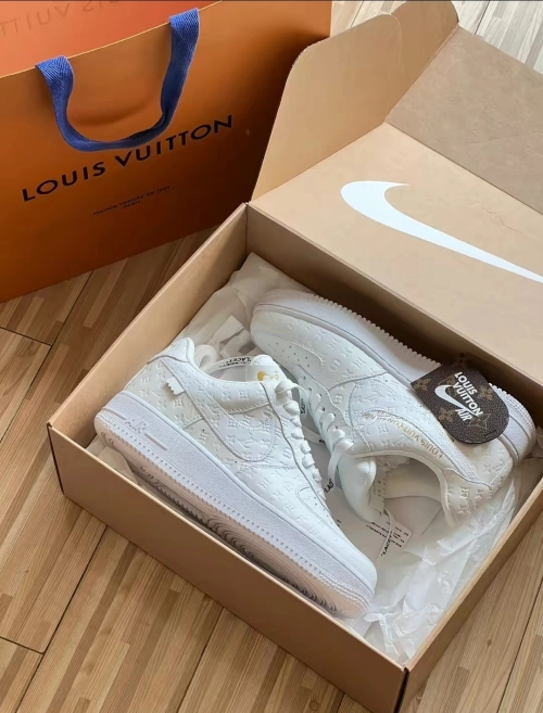 Louis Vuitton x Nike Air Force 1 Triple White LK0221 review 