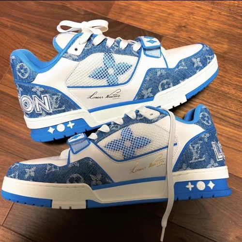 Louis Vuitton Trainer Blue Cloth Surface  GO0232 review 