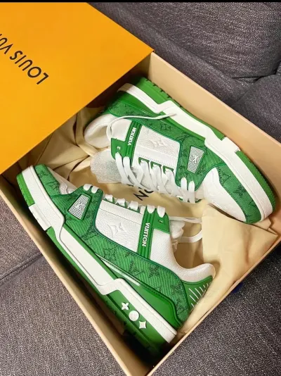 Louis Vuitton Trainer Green Cloth Surface VL1201 review Emily Adela