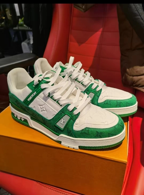 Louis Vuitton Trainer Green Cloth Surface VL1201 review 