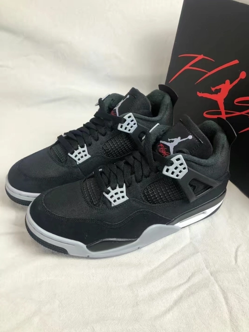 Air Jordan 4 Retro Black Canvas DH7138-006(Top  quality ) review 