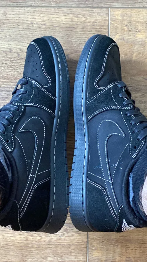 Travis Scott x Air Jordan 1 Low OG SP Black Phantom  DM7866-001（Top version） review 