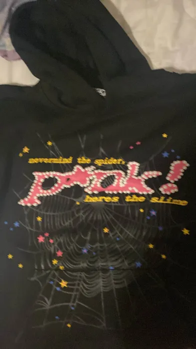 Sp5der P*NK Hoodie Black review Emma Alick
