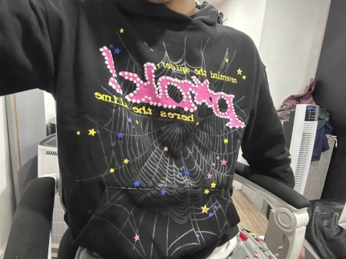 Sp5der P*NK Hoodie Black review 