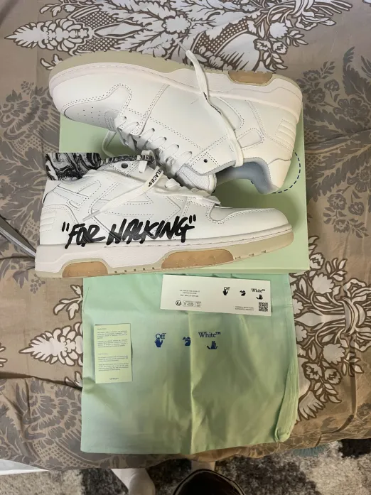 OFF-WHITE Out Of Office OOO Low Tops For Walking White Black OMIA189R21 LEA00 20101 review Yvette Ralph