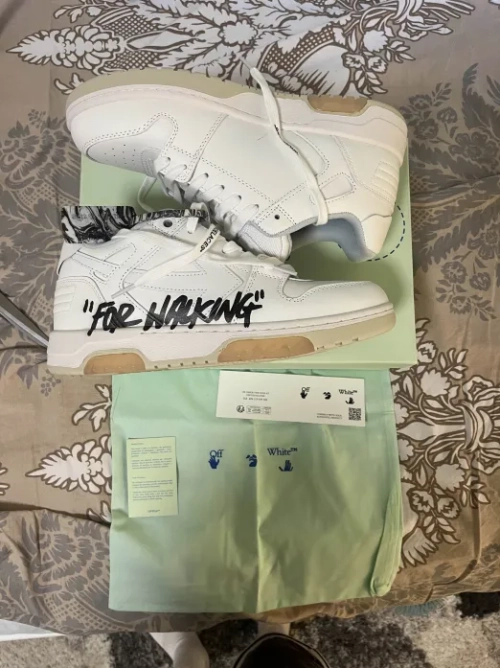 OFF-WHITE Out Of Office OOO Low Tops For Walking White Black OMIA189R21 LEA00 20101 review 