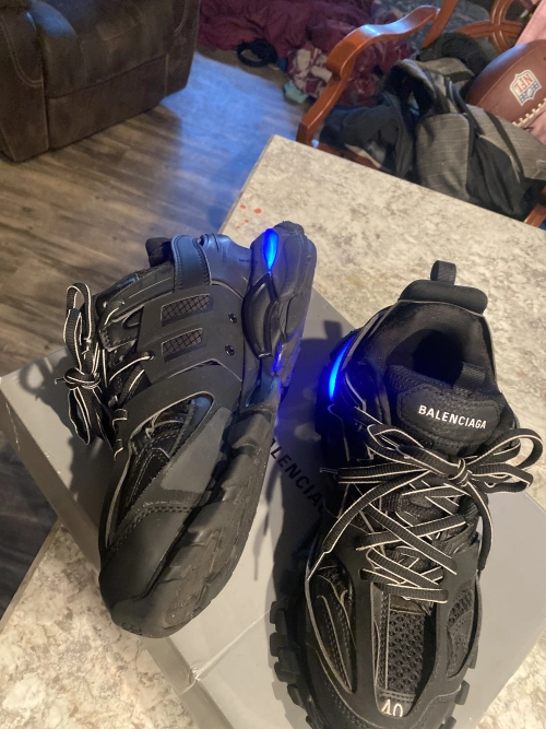 Balenciaga Track LED Black 555032 W1GB7 1000  review 