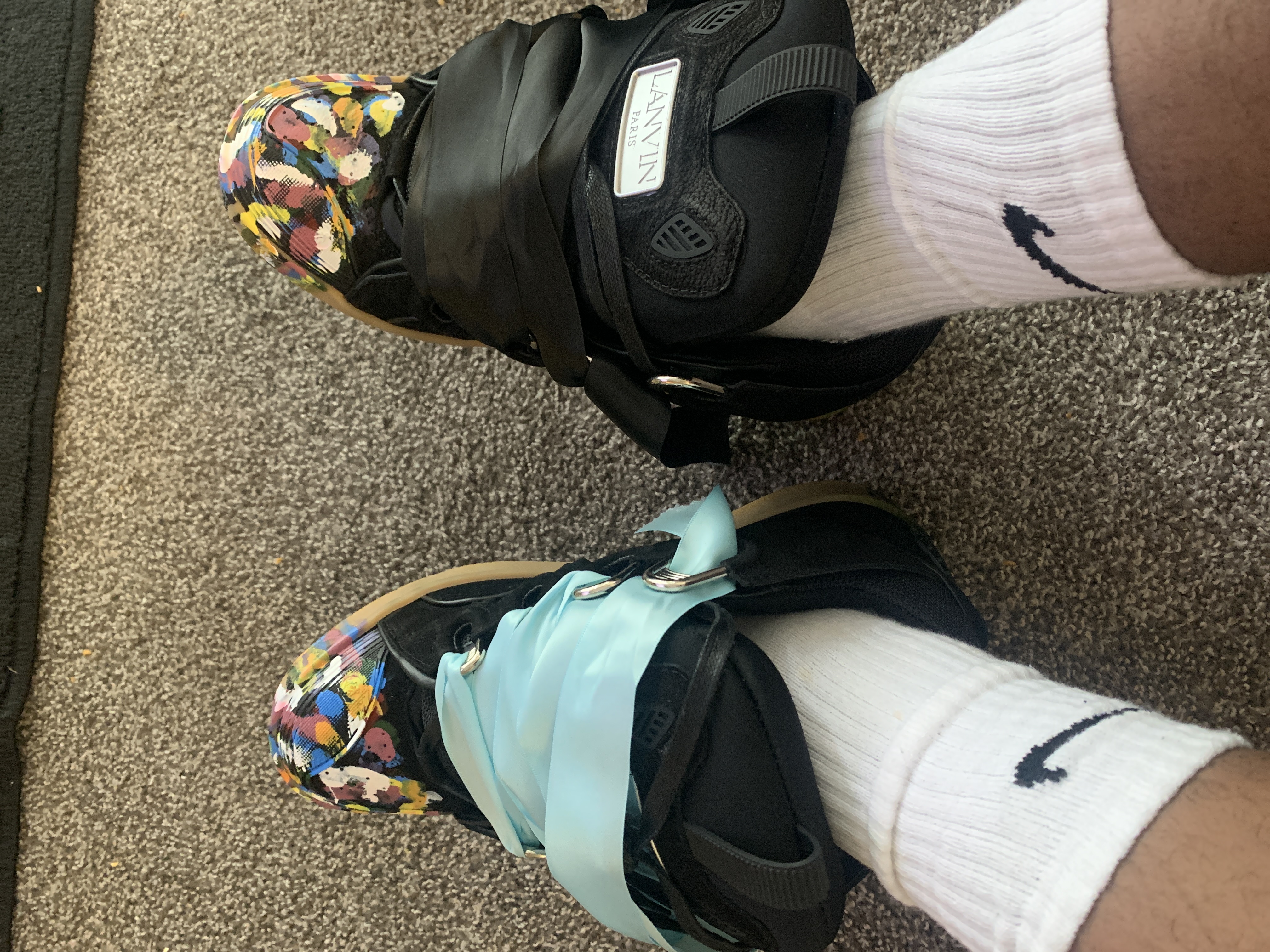  Lanvin Leather Curb Gallery Dept. Black Multi  FW-SKDK02-DRGD-P2210S1 review UNKNOWN 00