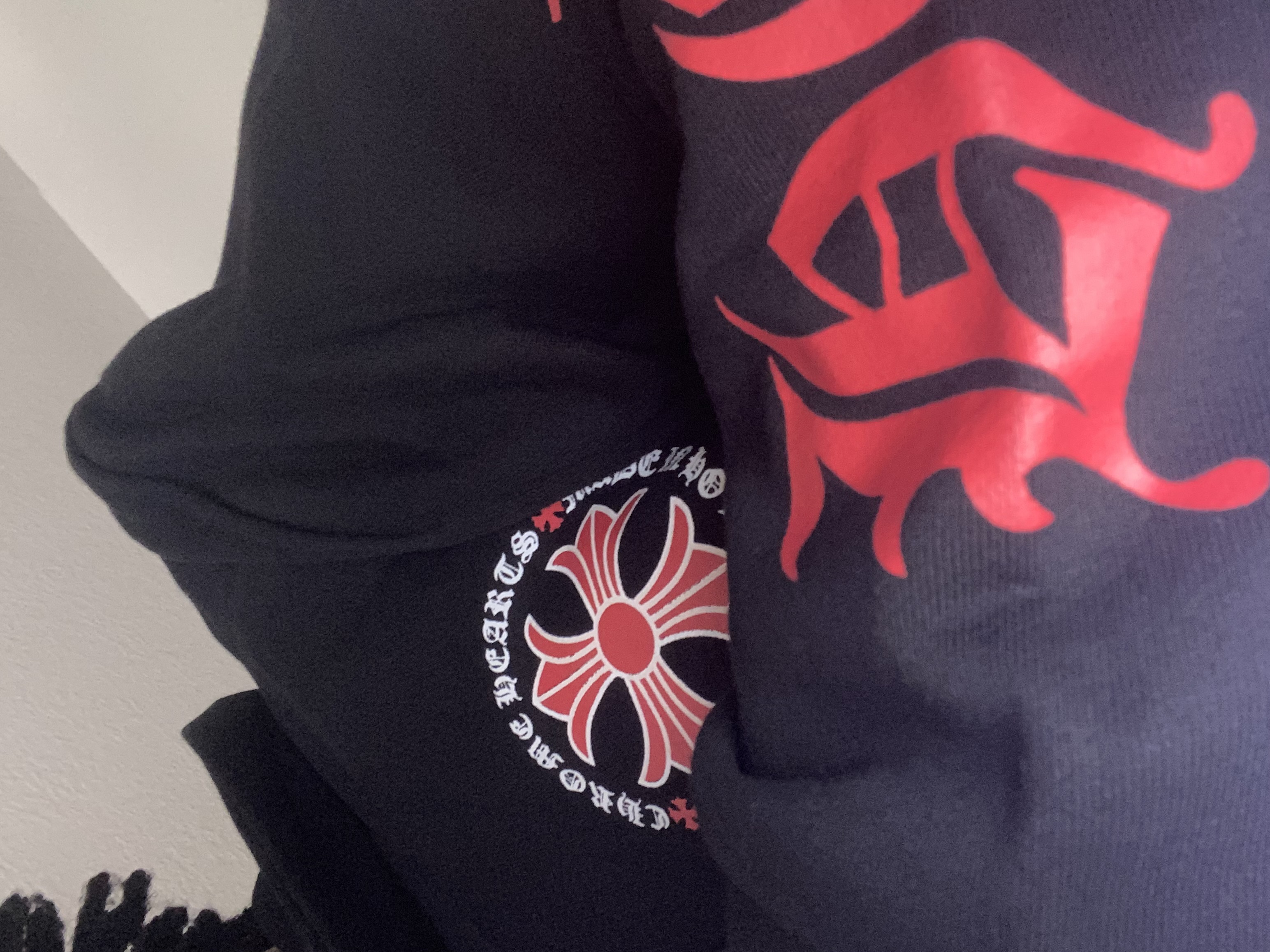 Chrome Hearts Made In Hollywood Plus Cross Zip Up Hoodie Black/Red review anonymous 00