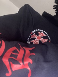 Chrome Hearts Made In Hollywood Plus Cross Zip Up Hoodie Black/Red review 0