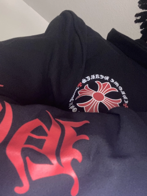 Chrome Hearts Made In Hollywood Plus Cross Zip Up Hoodie Black/Red review 