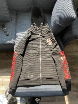 Chrome Hearts Made In Hollywood Plus Cross Zip Up Hoodie Black/Red review anonymous 04