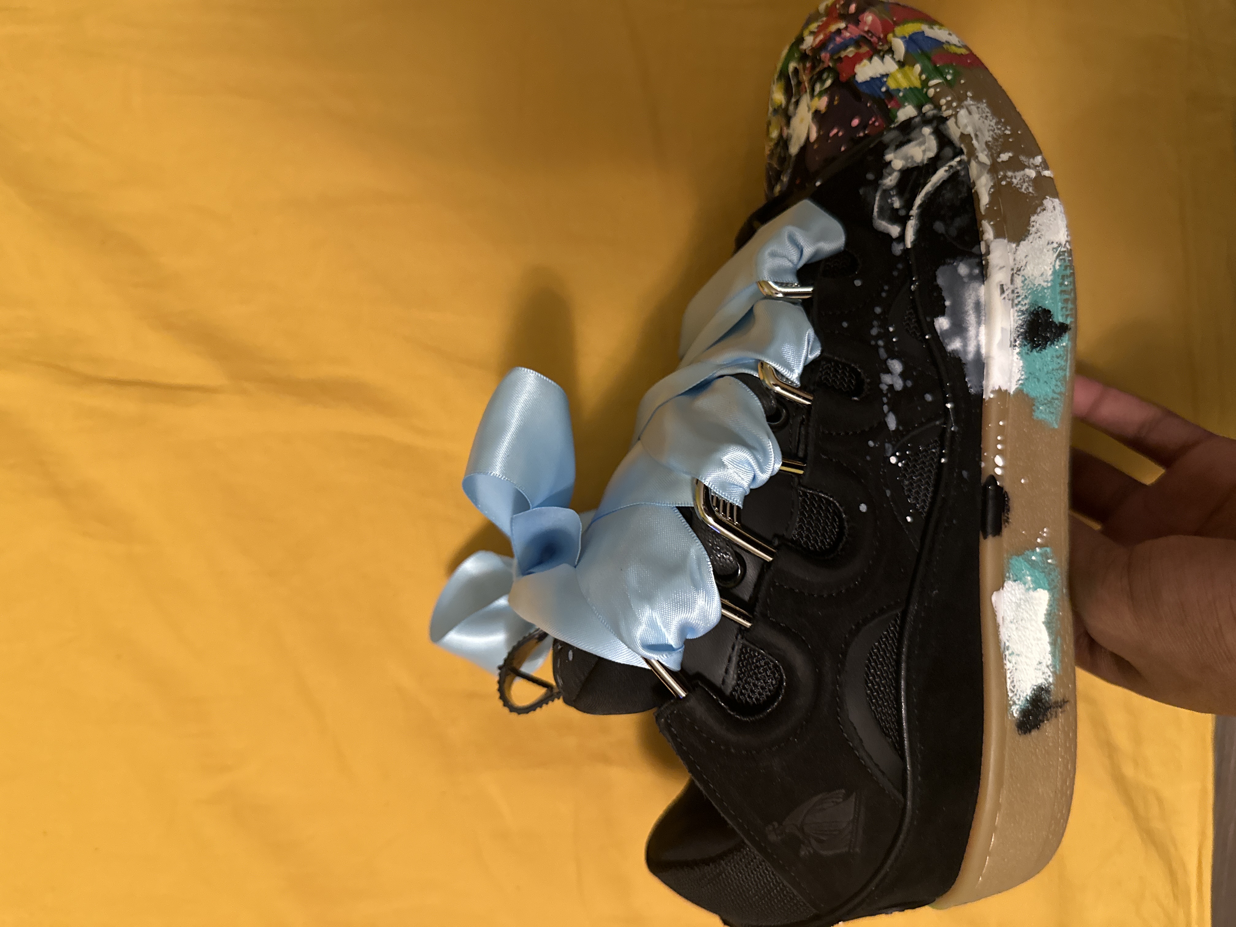  Lanvin Leather Curb Gallery Dept. Black Multi  FW-SKDK02-DRGD-P2210S1 review Klon 00