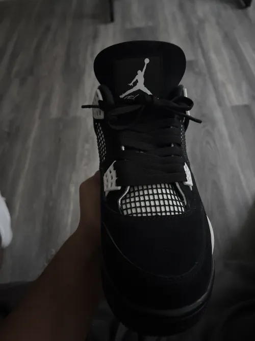 Air Jordan 4 Retro White Thunder FQ8138-001(Top Quality) review 