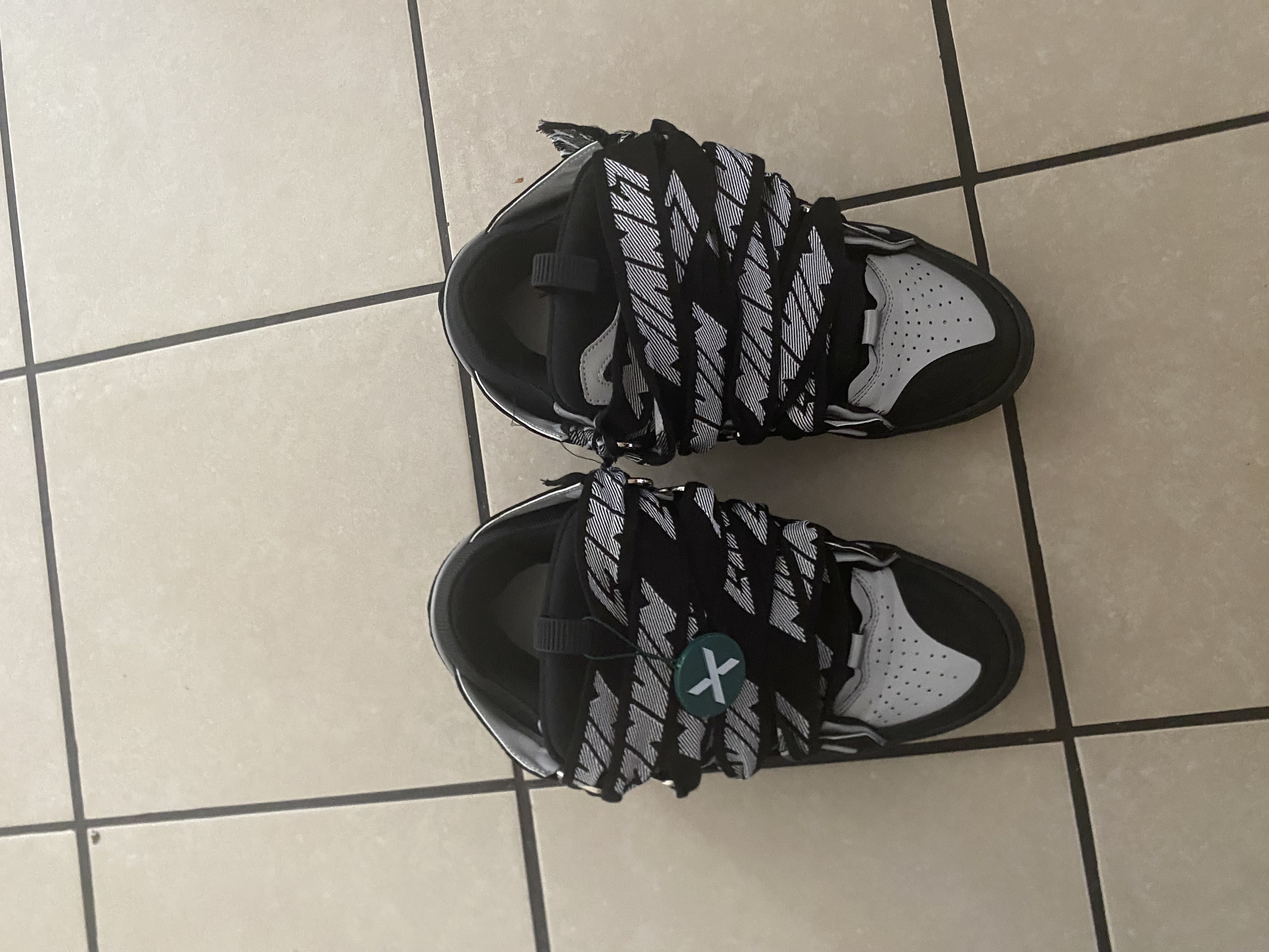 Lanvin Leather Curb Triple Black Sliver review Jr 00