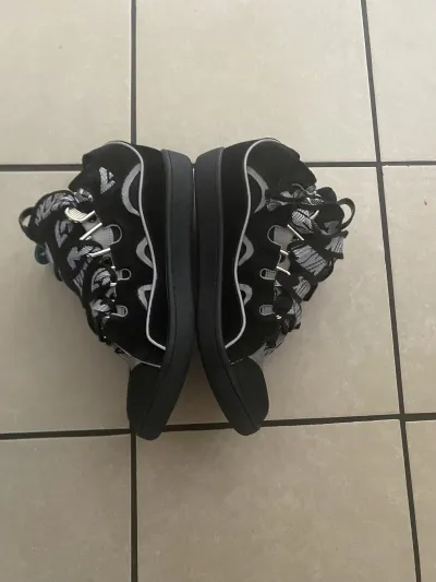 Lanvin Leather Curb Triple Black Sliver review Jr 01