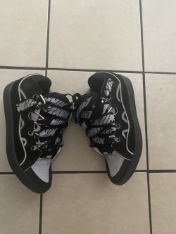 Lanvin Leather Curb Triple Black Sliver review Jr 04